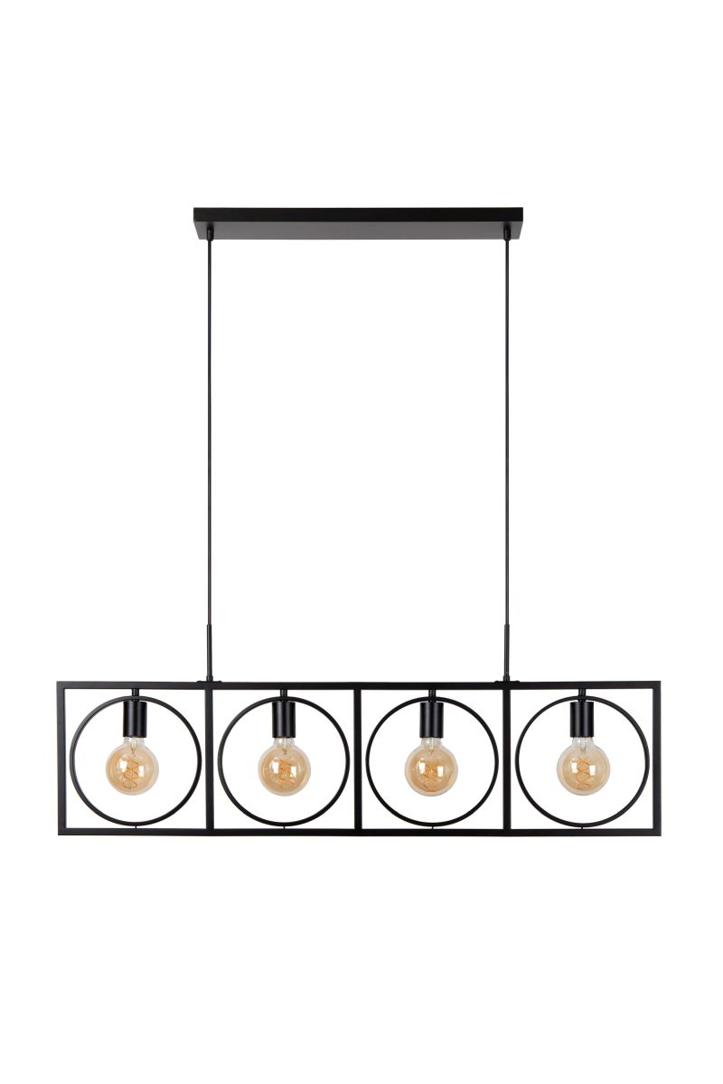 Lucide SUUS - Závesné svietidlo - 4xE27 - Čierne